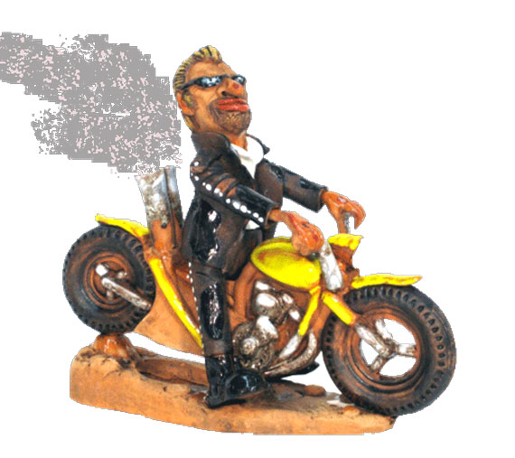 Biker-Macho - Motorrad Reaucherfigur