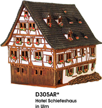 Hotel, Schiefes, Haus, Ulm, Miniatur, Licht, Duft, Ton ...