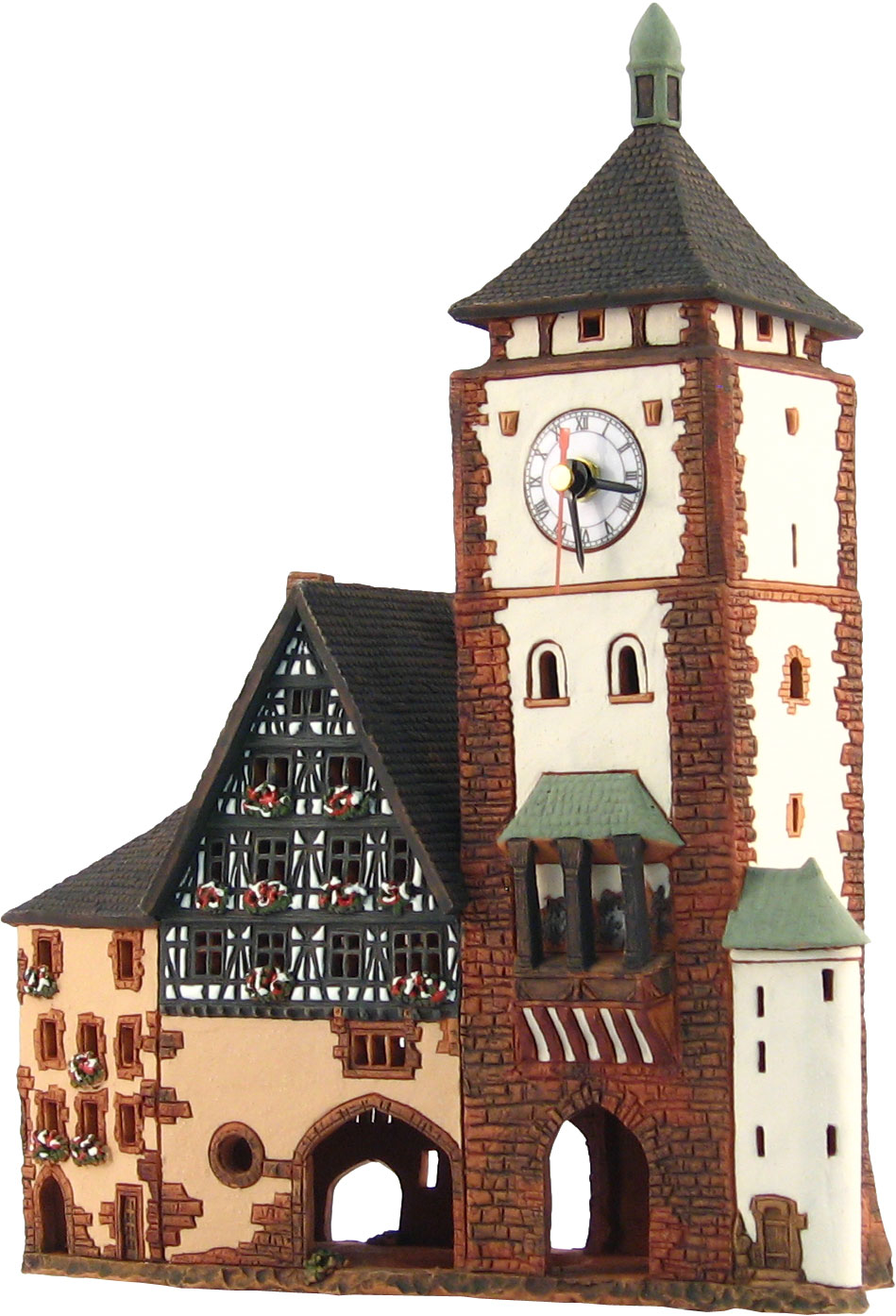 Schwabentor in Freiburg mit Uhr