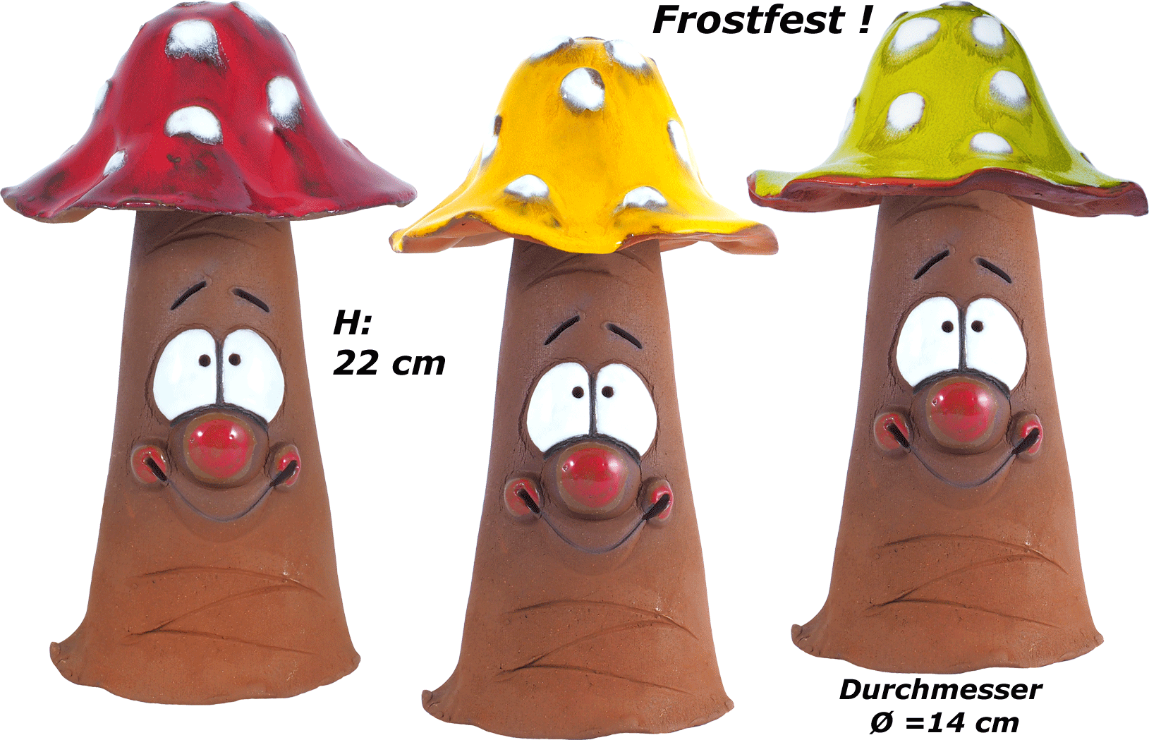 Fliegenpilz frei stehend - in 3 Farben - frostfest