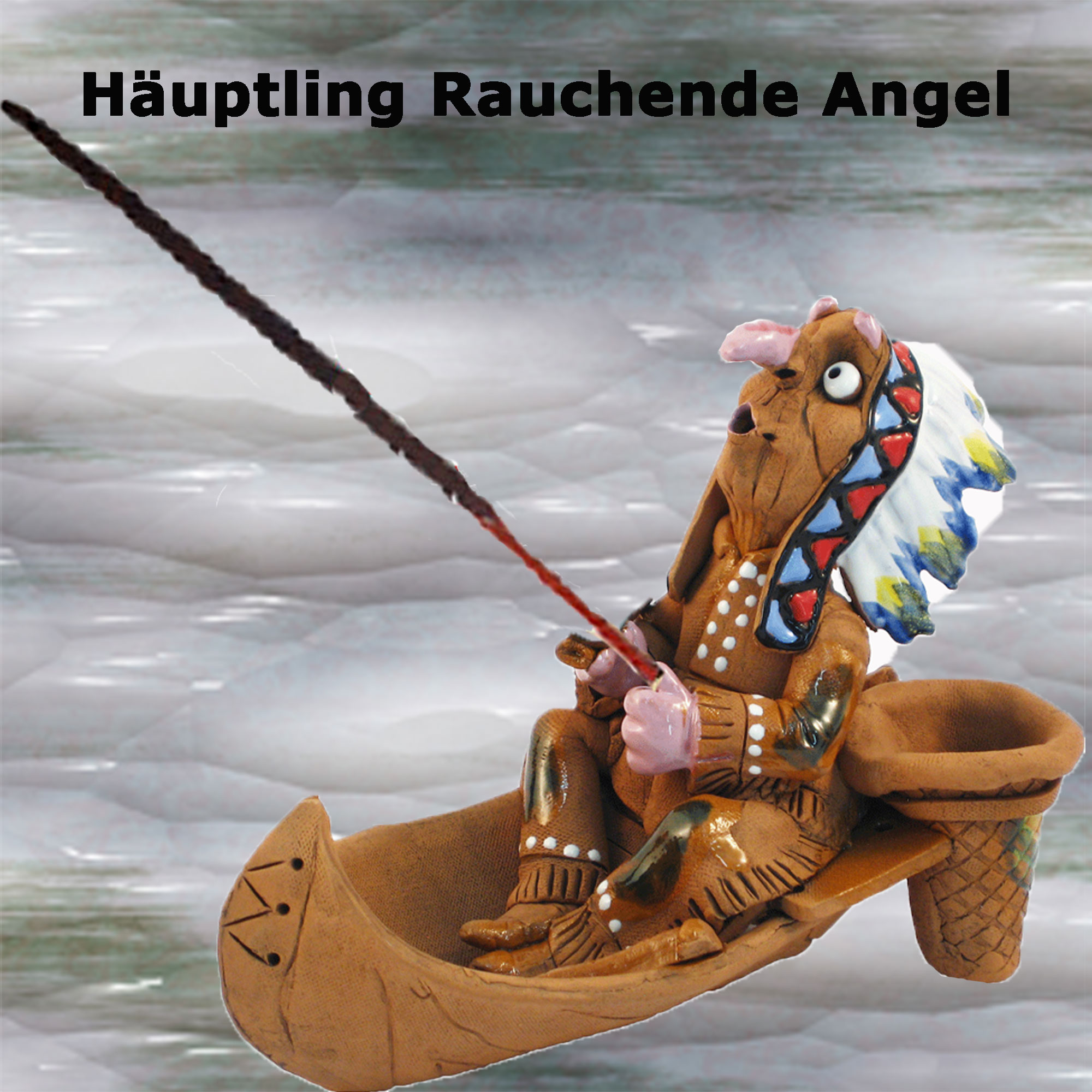 Indian-Chief - Rauchende Angel im Boot