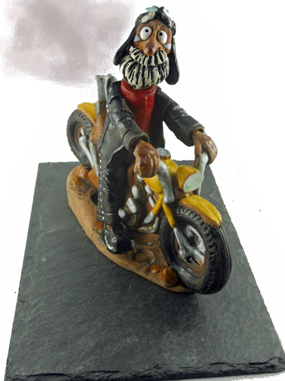 Easy Rider - Motorrad Raeucherfigur