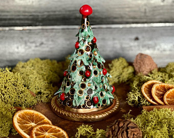 Teelichthalter - Tannenbaum Winterdesign