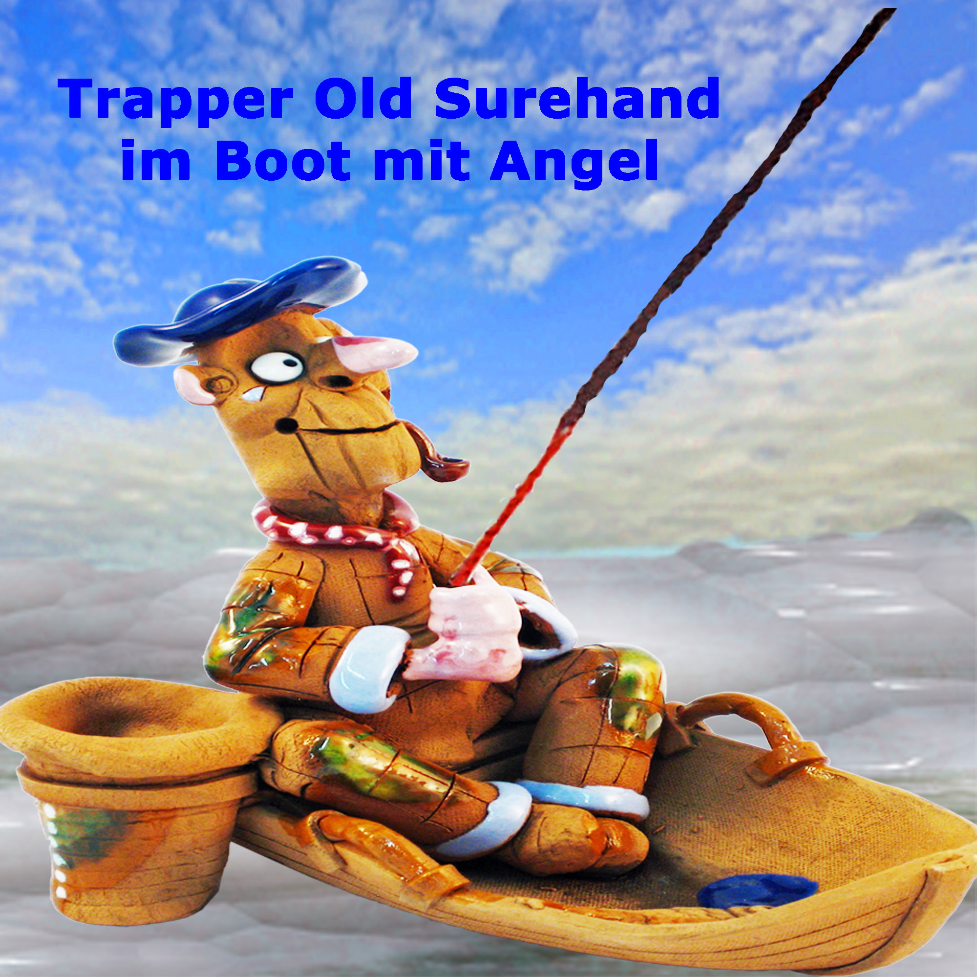 Old Surehand im Boot mit Angel